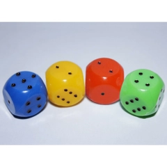 Кубик игральный (игральные кости), Цветной