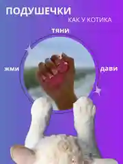 Розовый сквиш-лапка антистресс, 4 цвета "Кошачья лапка мялка"