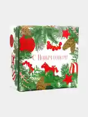Аметистовый коробка подарочная новогодняя складная Сияй, 15 х 15 х 7 см, Новый год