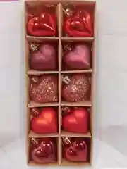 Алый набор елочных шаров-игрушек, украшение новогодние в форме сердца, 10 шт, 4 см