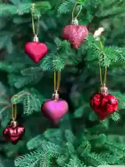 Алый набор елочных шаров-игрушек, украшение новогодние в форме сердца, 10 шт, 4 см