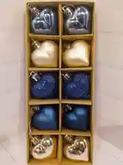 Индиго набор елочных шаров-игрушек, украшение новогодние в форме сердца, 10 шт, 4 см
