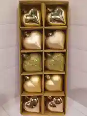 Золотой набор елочных шаров-игрушек, украшение новогодние в форме сердца, 10 шт, 4 см