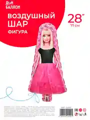 Красный шар воздушный Barbie /Барби с подругами/Фигура Barbie