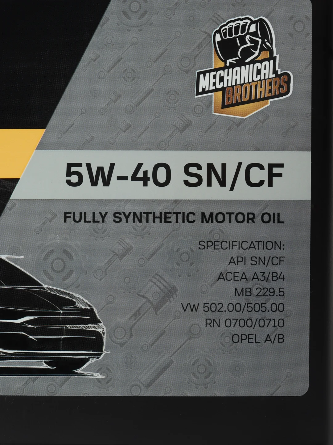 Синтетическое моторное масло MECНANICAL BROTНERS CAR SAE 5W-40 SN/CF 10л