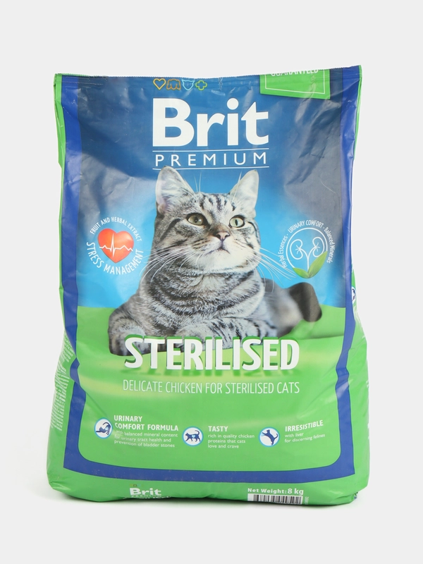 BRIT PREMIUM, Сухой корм с курицей д/стерилизованных кошек "Cat Sterilised Chicken", 8 кг