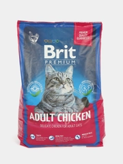 BRIT PREMIUM, Сухой корм с курицей для взрослых кошек "Cat Adult Chicken", 8 кг