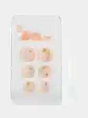 Горчичный накладные ногти педикюр