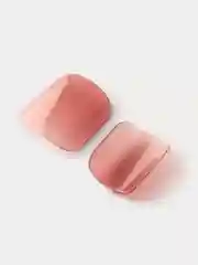 Коралловый меланж накладные ногти педикюр