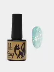 Бирюзовый гель-лак Foxy Expert Gel polish POTAL с поталью, 8 ml