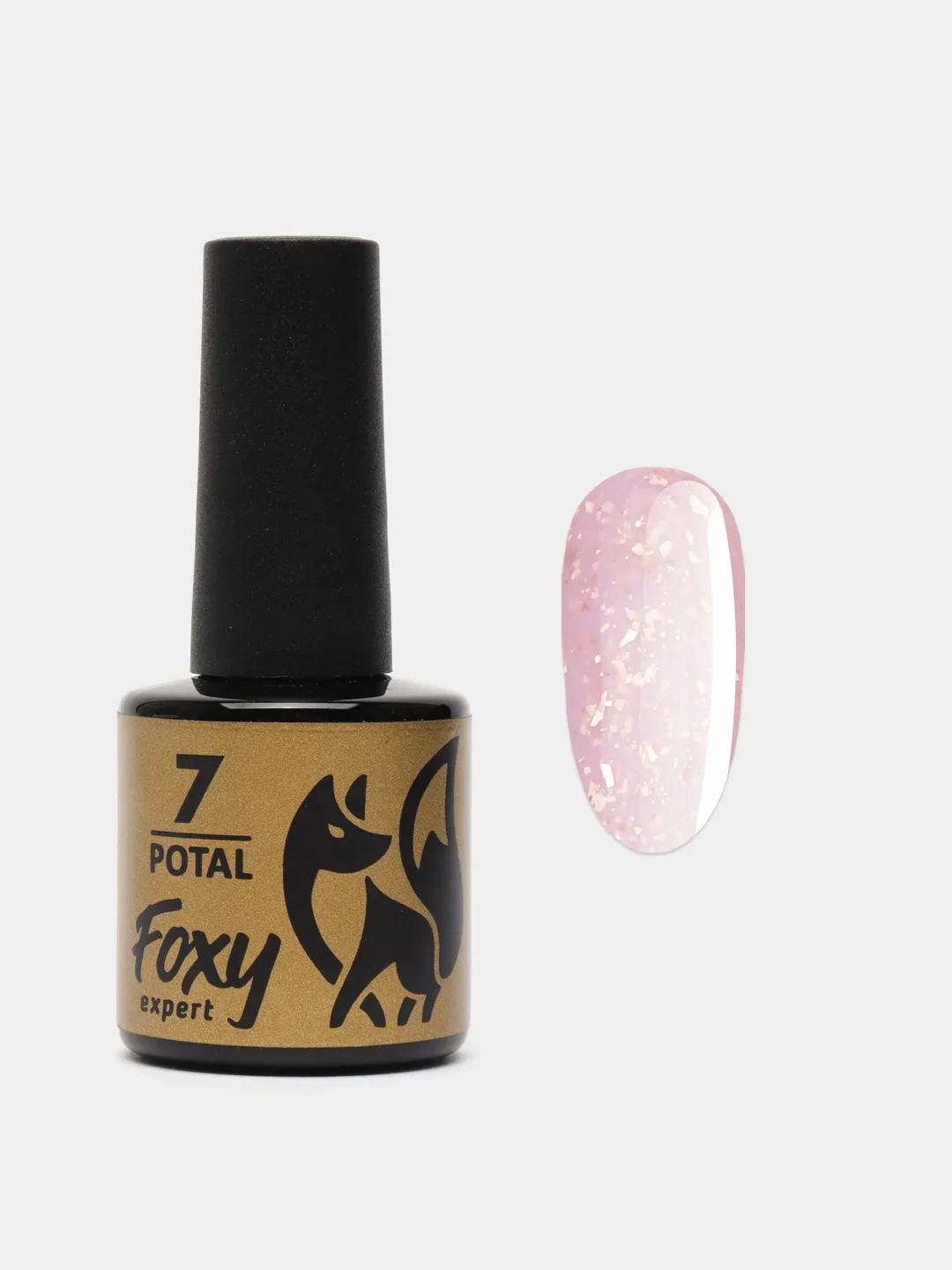 Лавандовый гель-лак Foxy Expert Gel polish POTAL с поталью, 8 ml