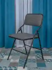 Серый стул складной со спинкой