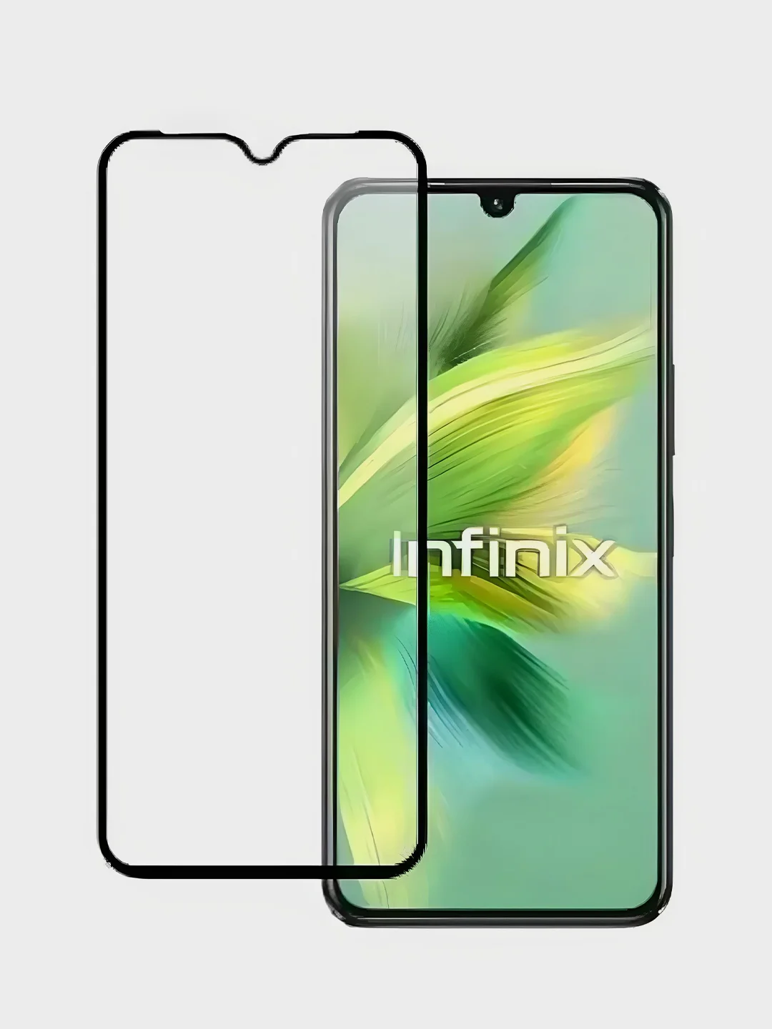 Черный защитное стекло для Infinix Note 30i / Инфиникс Нот 30ай