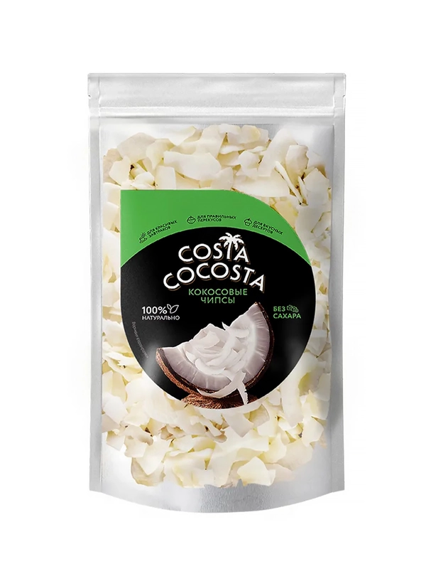 Чипсы кокосовые Costa Cocosta, без сахара, 300г