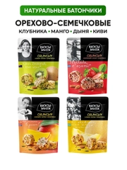 Злаковые батончики Вкусы мира CRUNCHY, Ассорти, 4 вкуса по 50г