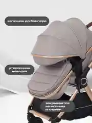 Бежевый коляска детская с перекидной ручкой RANT ROLLER GOLD 2в1 2024