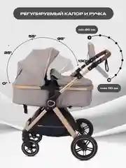 Бежевый коляска детская с перекидной ручкой RANT ROLLER GOLD 2в1 2024