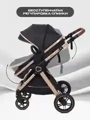Черный коляска детская с перекидной ручкой RANT ROLLER GOLD 2в1 2024