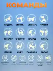 Белый радиоуправляемая собака-робот DGMedia интерактивная игрушка