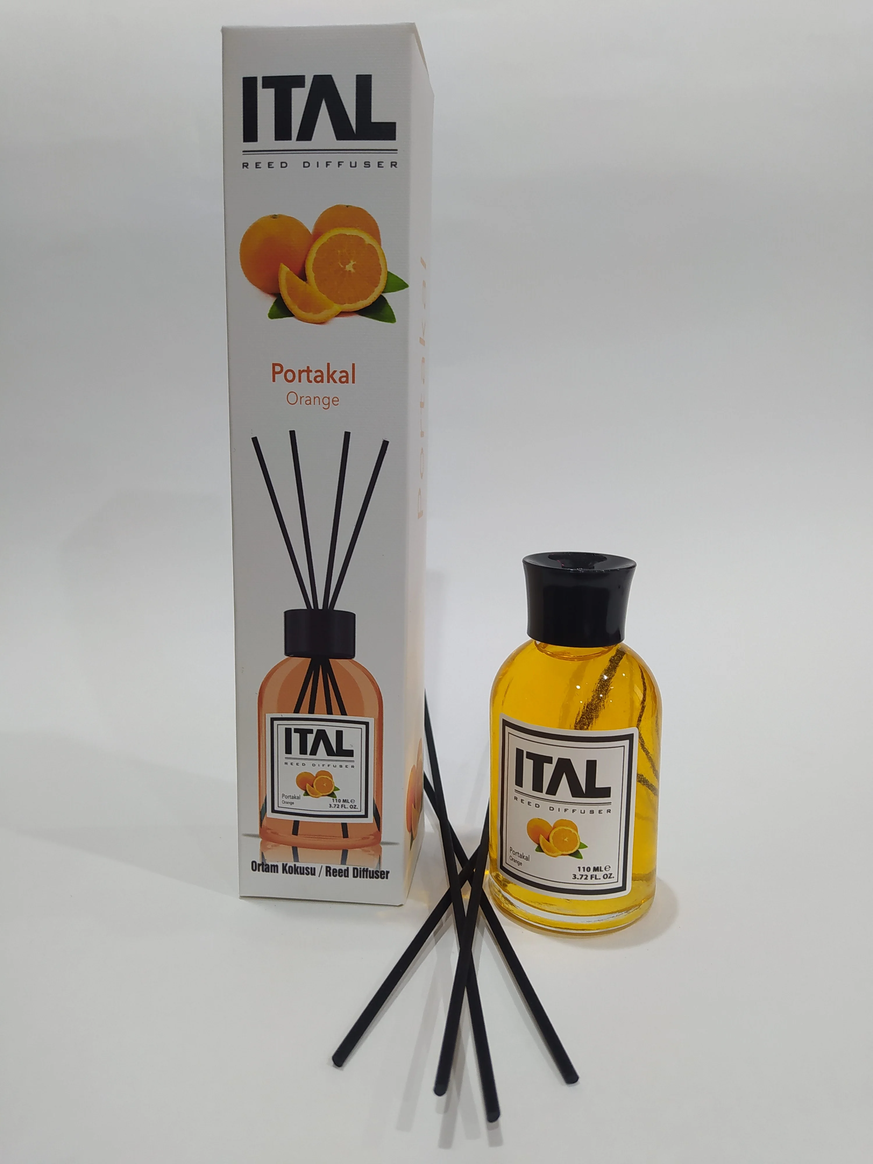 Оранжевый парфюмированный ароматический диффузор с палочками ITAL(ИТАЛ), 110 мл