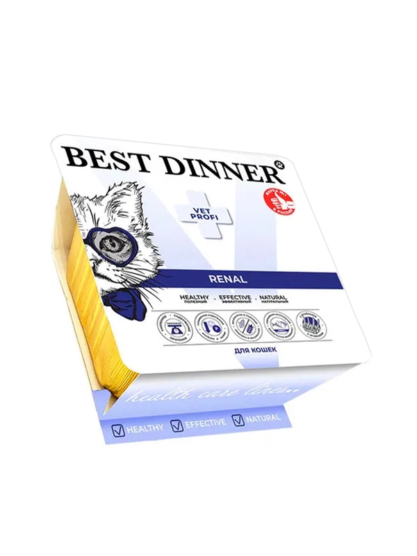 Паштет с ягненком для кошек Best Dinner Vet Profi Renal, 14 штук по 100 г