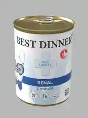 Влажный диетический корм для собак Best Dinner Vet Profi Renal, с птицей, 12 х 340 г