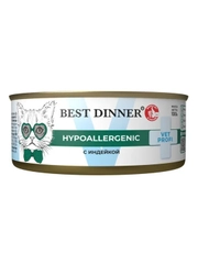 Влажный корм Best Dinner Vet Profi Hypoallergenic, с индейкой, 12 штук по 100 г