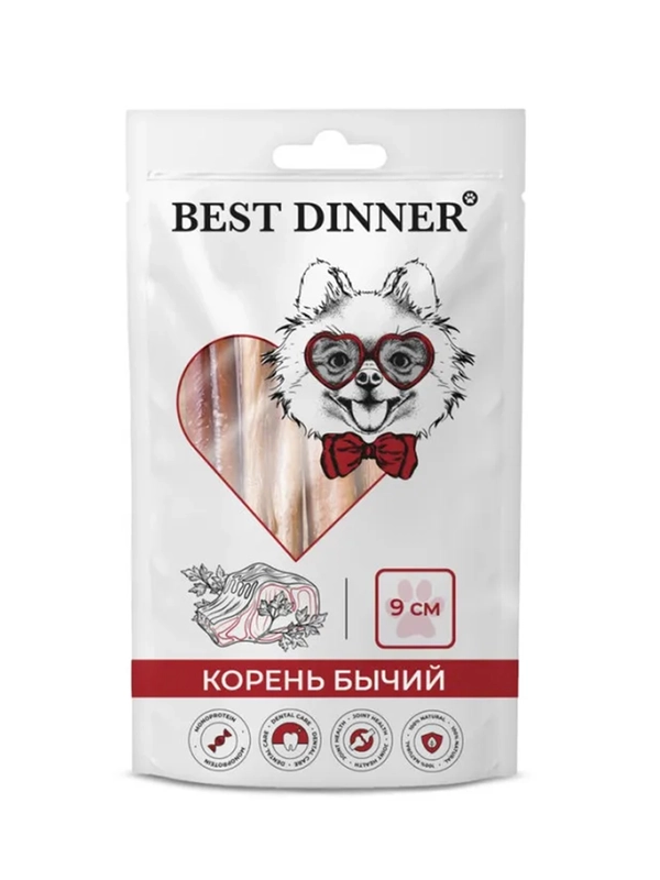 Лакомство сухое для собак Best Dinner Бычий корень, 9 см