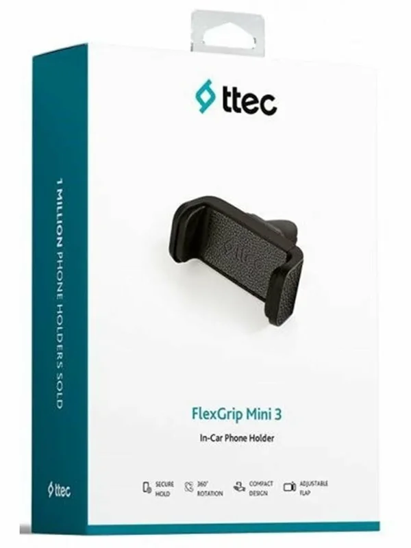 Черный автомобильный держатель для телефона TTEC FlexGrip Mini 3 In-Car Phone Holder.