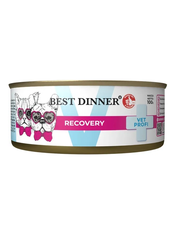 Влажный диетический корм для Best Dinner Vet Profi Recoveryсобак и кошек, 100 г, 12 штук