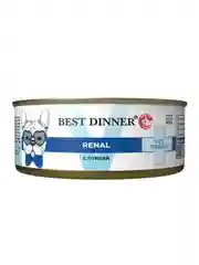 Влажный корм для собак Best Dinner Vet Profi Renal, с птицей, 12 штук по 100 г