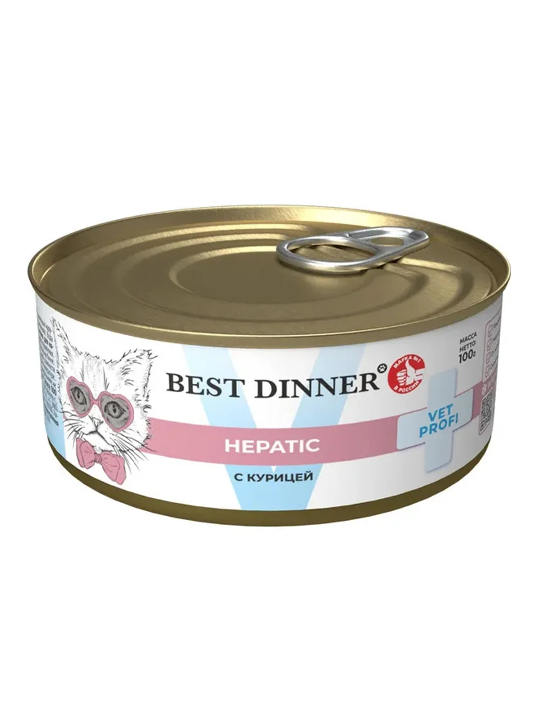 Влажный корм для кошек Best Dinner Vet Profi Hepatic, с курицей, 12 штук по 100 г