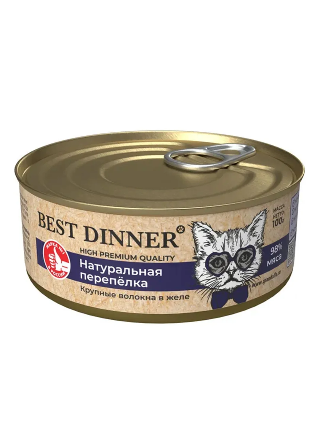 Корм для кошек Best Dinner High Premium "Натуральная перепелка", 12 штук по 100 г