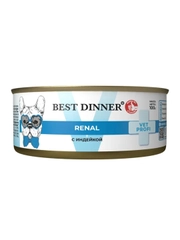 Влажный корм для собак Best Dinner Vet Profi Renal с индейкой, 12 штук по 100 г