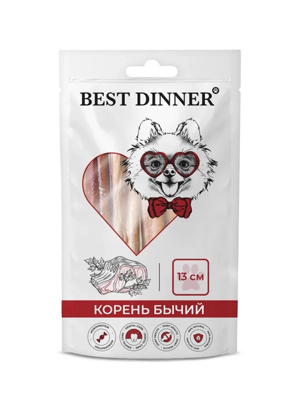Лакомство сухое для собак Best Dinner Бычий корень, 13 см
