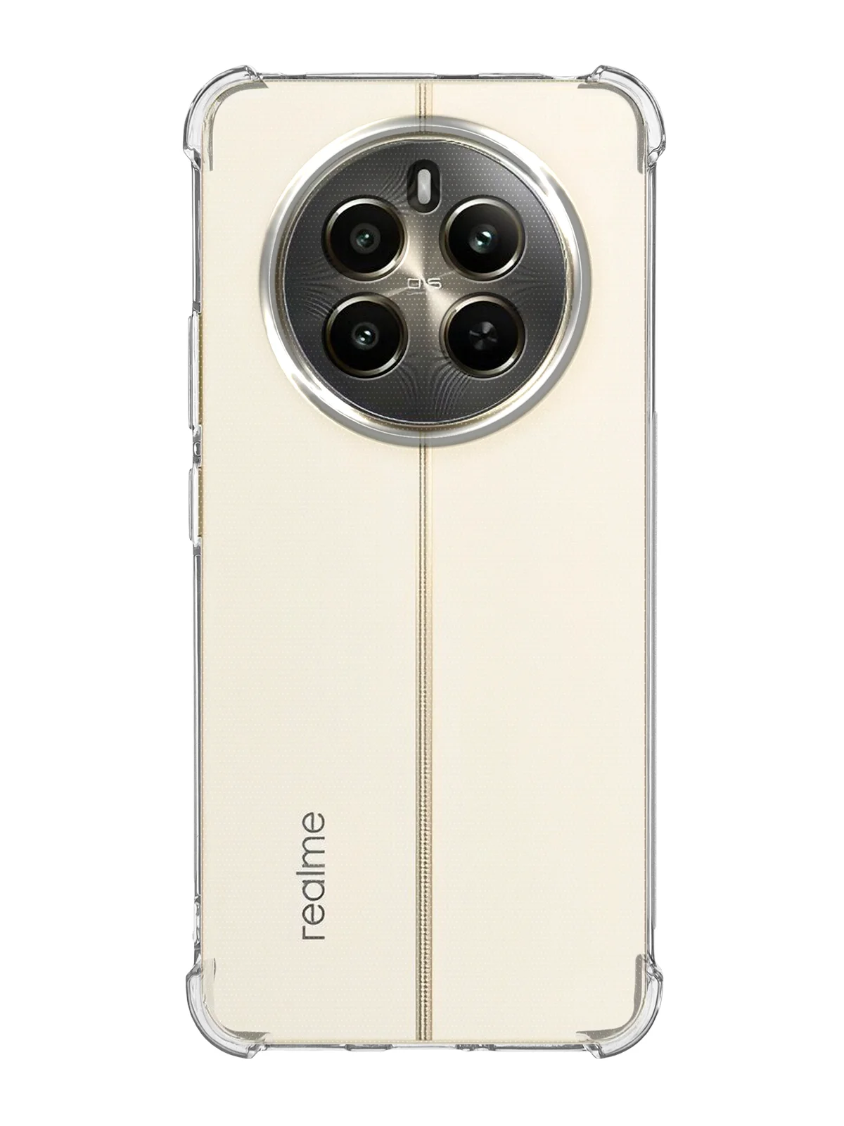 Прозрачный чехол для Realme 12 4G, 12 Plus 5G противоударный BROSCORP с защитой камер, усиленные углы