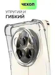Прозрачный чехол для Realme 12 4G, 12 Plus 5G противоударный BROSCORP с защитой камер, усиленные углы