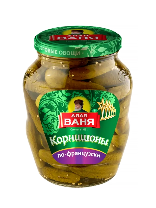 Огурцы Дядя Ваня, корнишоны по-французски, 680 г