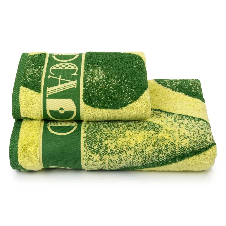 Полотенце махровое банное 50х90 см 100% хлопок 460 гр/м2 зеленый Cleanelly Fruits Авокадо