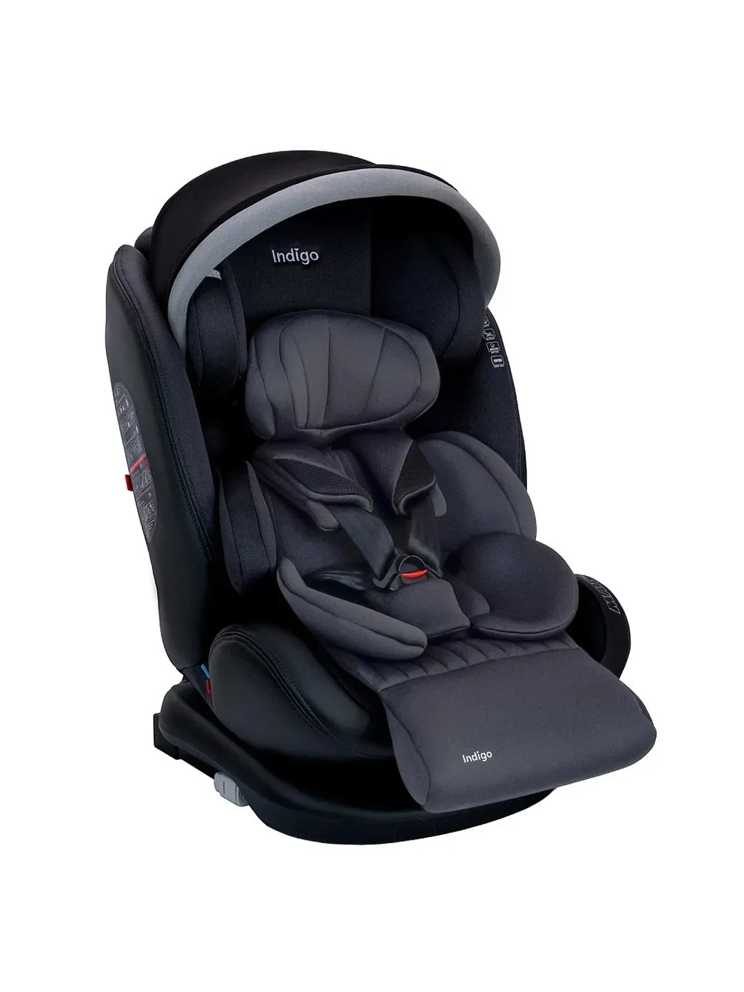 Тёмно-серый автокресло детское Indigo MAX-X ST-3 Isofix растущее 0-36 кг
