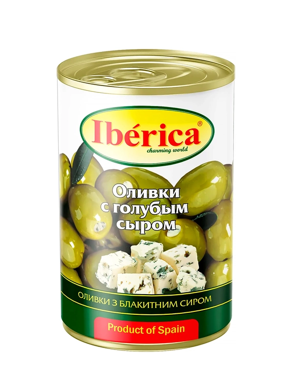 Оливки Iberica, с голубым сыром, 300 г