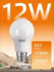 Лампочка светодиодная Е27 Груша 12W 3000K теплый свет упаковка 10 шт, Gauss Elementary