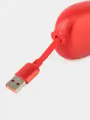 Красный кабель зарядный iPhone и Type-C/ Шнур для зарядки рулетка универсальный