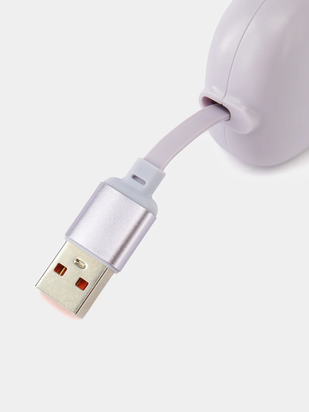 Фиолетовый кабель зарядный iPhone и Type-C/ Шнур для зарядки рулетка универсальный