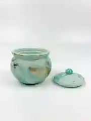 Белый шкатулка из гипса "Бочонок" с крышкой