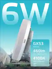 Лампочка светодиодная GX53 6W, нейтральный белый, 4100К, упаковка 10 шт. Gauss Elementary