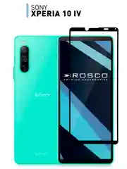Прозрачный стекло для Sony Xperia 10 IV, mark 4 защитное ROSCO олеофобное покрытие, прозрачное, рамка