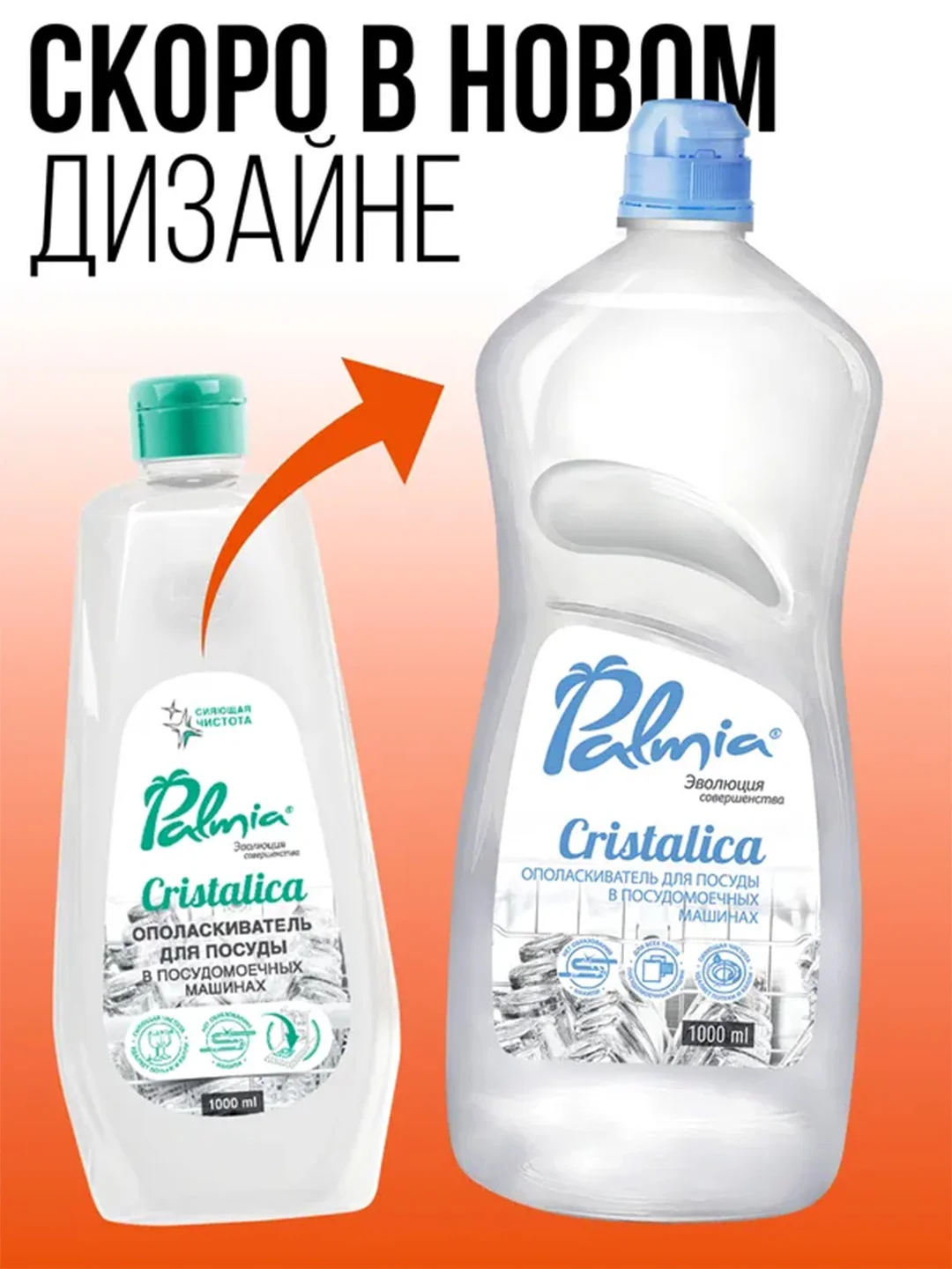 Ополаскиватель для посуды в посудомоечных машинах Palmia Cristalica, 1 л