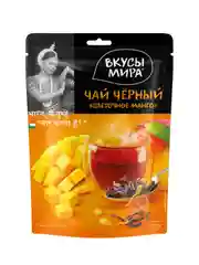 Чай черный среднелистовой Вкусы мира "Цветочное манго", с ароматом манго, 50 г