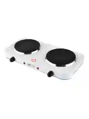 Черный плитка электрическая настольная HOME ELEMENT HE-HP720A , 2 конфорки - чугун, d15, белый